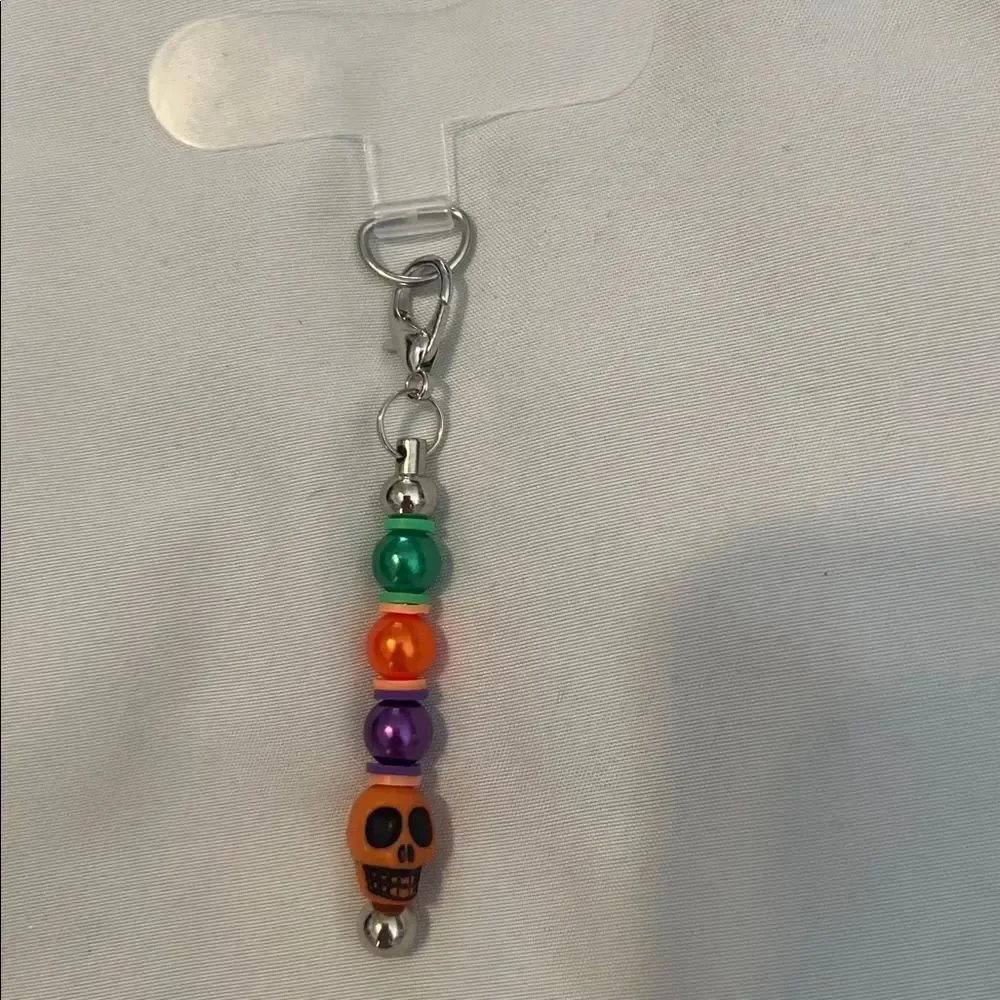 NWT Angela’s Designs one of a kind handmade beaded Halloween cell phone charm